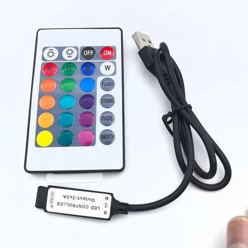 Led rgb controller 24key - led,