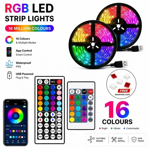 Led strip lights usb 20m - led,