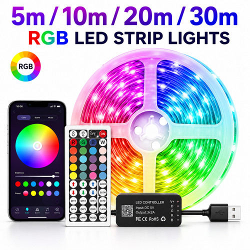 Rgb led strip lights 10m - rgb,