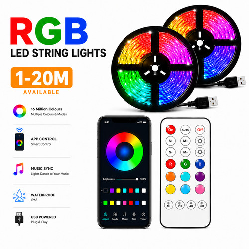 Led strip lights usb 20m - lights, 1-20m