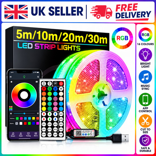 Rgb led strip lights 10m - strip,
