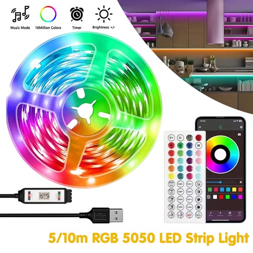Rgb led strip lights 10m - strip, 5m/10m