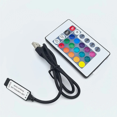 Led rgb controller 24key - led,